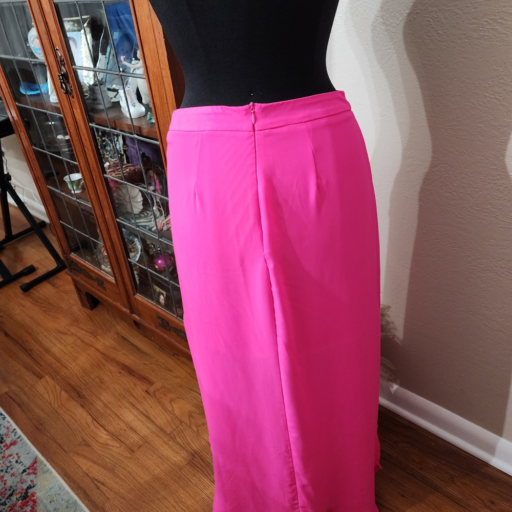 Lush Vibrant Pink Maxi Skirt - Picture 2 of 5